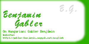 benjamin gabler business card